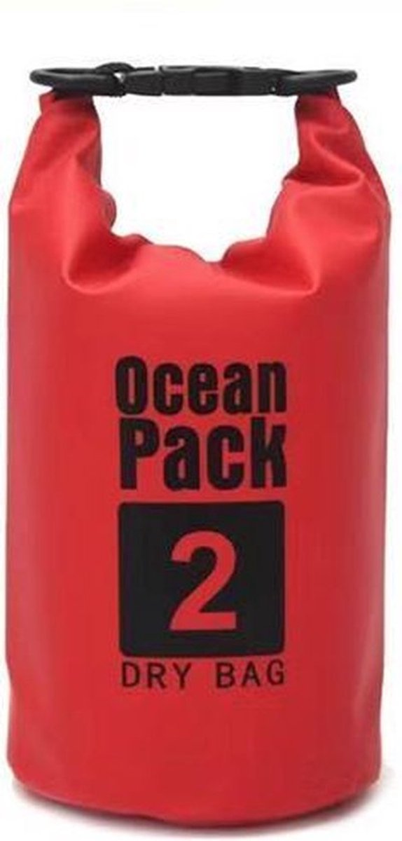 Waterdichte Tas - Dry bag - 2L - Rood - Ocean Pack - Dry Sack - Survival Outdoor Rugzak - Drybags - Boottas - Zeiltas
