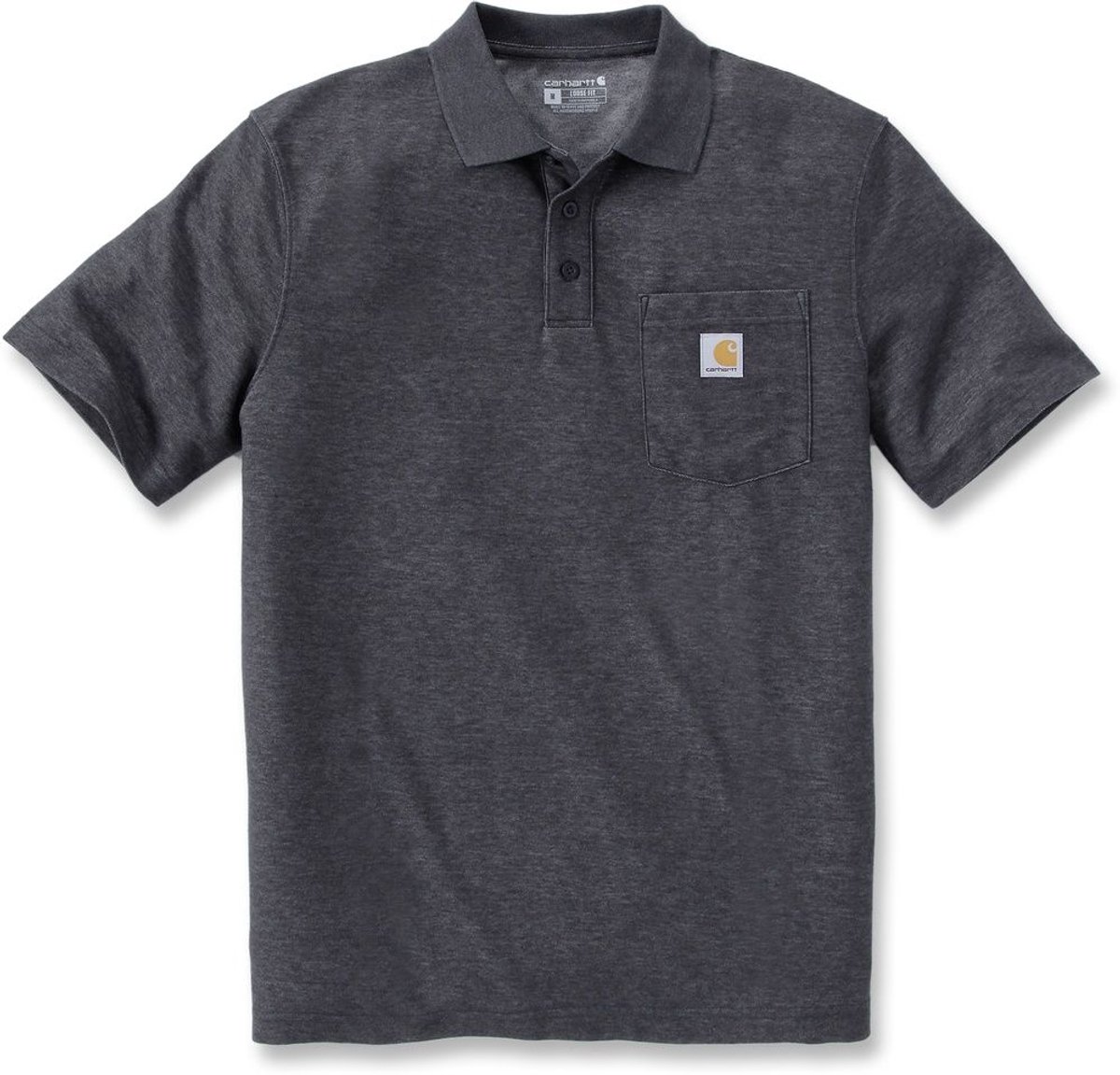 Carhartt Midweight S/S Pocket Polo 106685 -XXL Carbon Heather