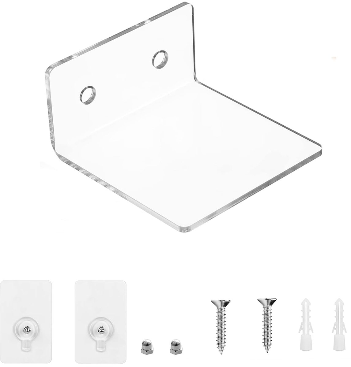 Ibenzoa® Stijlvolle Transparante Zwevende Wandplank voor Elke Kamer en Decor
