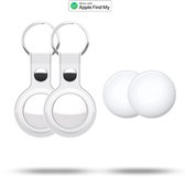 Bol.com 2x Trag Tag + witte sleutelhanger - airtag - Koffer Tracker - Bluetooth tracker - keyfinder - gps tracker aanbieding