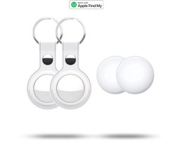 2x Trag Tag + witte sleutelhanger - airtag - Koffer Tracker - Bluetooth tracker - keyfinder - gps tracker