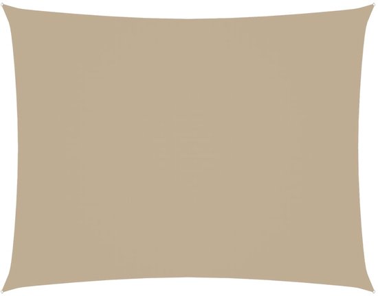 vidaXL Voile d'ombrage rectangulaire 3,5 x 4,5 m Tissu Oxford Beige