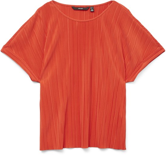 Vero Moda T-shirt Vmaurora Ss O-neck T-shirt Jrs Ga 10327037 Fiery Red Dames Maat - M