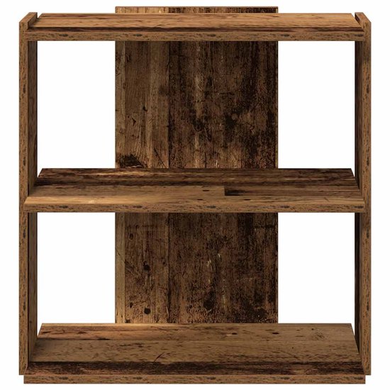 vidaXL Houten Boekenkast - Boekenkast - Boekenkast 3-laags 60x30x60 cm bewerkt hout oud houtkleur - Vintage Boekenkast - Bibliotheekkast - Opslagkast