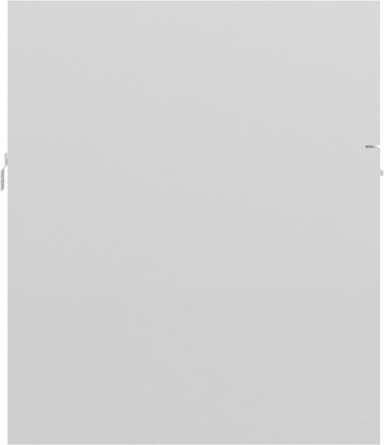 vidaXL Wastafelkast 80x38,5x46 cm bewerkt hout hoogglans wit - Wastafelkast - Wastafelkasten - Gootsteenkast - Gootsteenkasten