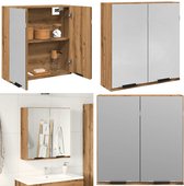 VidaXL Badkamerspiegelkast 64x20x66,5 Cm Bewerkt Hou Artisanaal Eiken 854876266