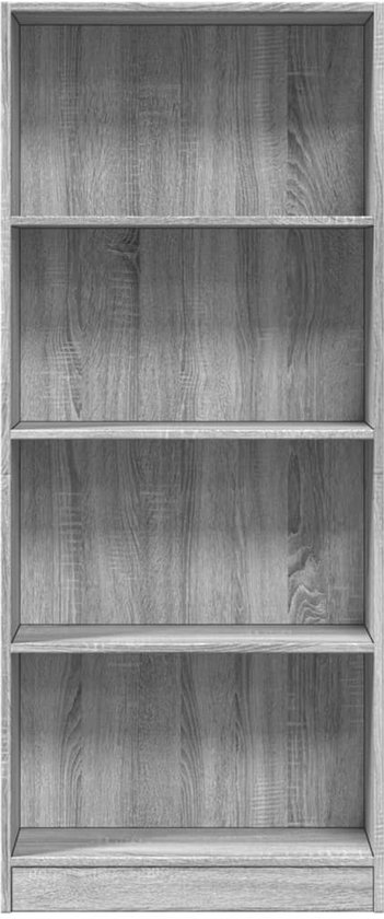 vidaXL Bibliothèque 60x24x143 cm Bois Gris Chêne Sonoma - Bibliothèque - Étagère à Boeken - Étagère