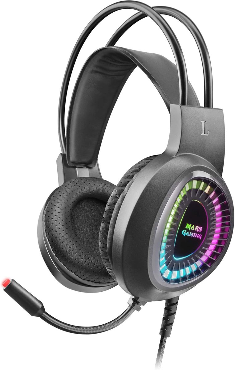Gaming Hoofdtelefoon met RGB Verlichting en Flexibele Microfoon - SuperBass en Ultralicht Design