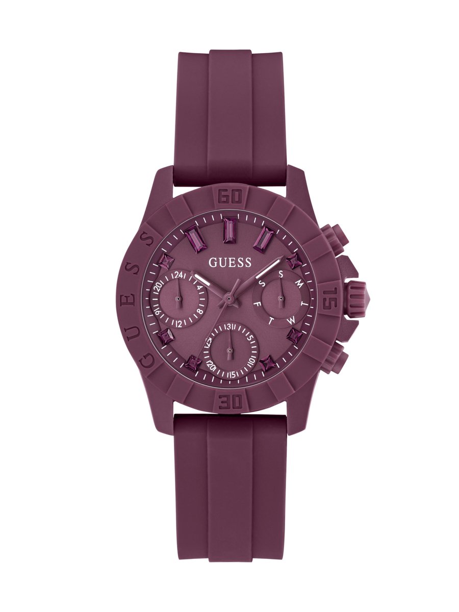 Guess Sportstar Kwarts Analoog Horloge Rood Case: 100% Silicone | Armband: 100% Silicone 38 mm GW0775L2