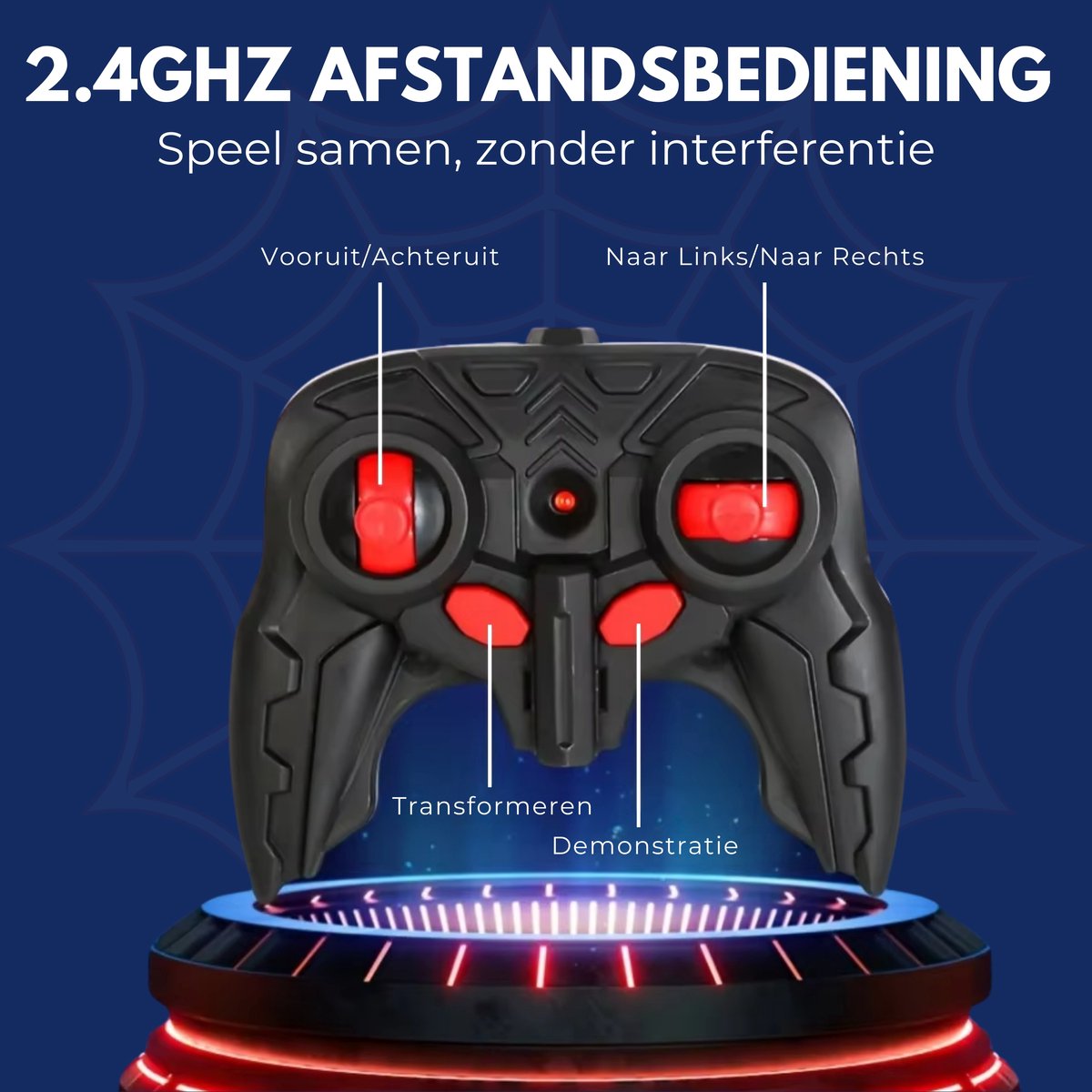 Boncy® Bestuurbare RC Auto - Transformerend Robot Speelgoed Binnen & Buiten - Afstandbestuurbaar Race Drift Car - Jongens Meisje - Afstandsbestuurbaar Raceauto Accu Spiderman Alternatief Stuntauto - Bestuurbaar Elektrisch Autos Afstandsbediening — afbeelding 9