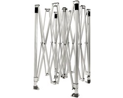 Easy Up | Partytent | 4x4 meter | Professionele Vouwtent | GO-UP50-PVC | Aluminium | Wit | Incl All Season Ribstop PVC Doek | Inclusief gratis sterke pvc opberghoes en spanbanden set met haringen