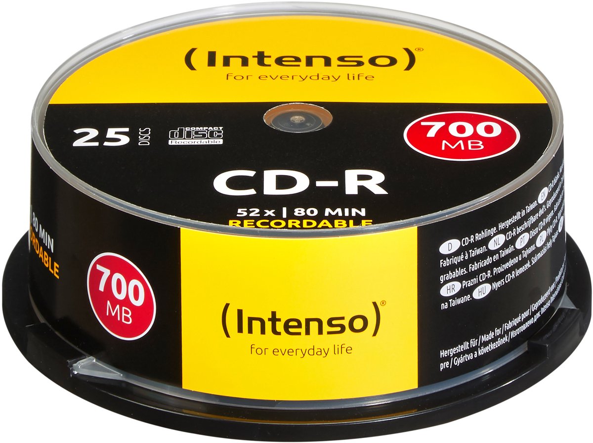 (Intenso) CD-R disc - 80 min / 700 MB - 52x speed - cakebox 25 stuks
