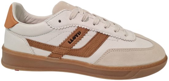 Baskets pour femmes en cuir Lloyd Elian pour homme - Wit/Marron - Pointure 43