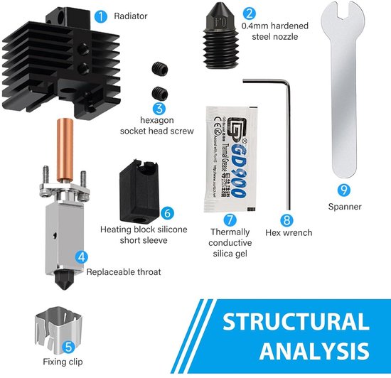 Hotend Siliconen Sok – 5 Stuks – Voor Bambu Lab H2D En H2D Laser 3D-printers – Hittebestendig Tot 300°C – Eenvoudig Te Plaatsen 5 miniatura