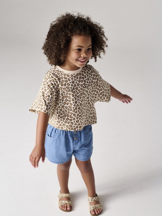 Vertbaudet Short en denim léger fille facile à enfiler
