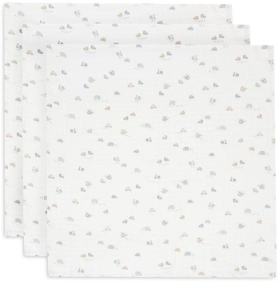 Jollein - Hydrofiele Doek Small 70x70cm - Inbakerdoek - Zacht Katoen - 3 Stuks - On The Go