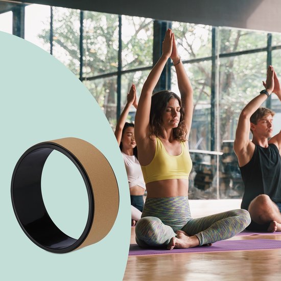 Yoga wiel - Ø 32 cm - kurk van Avento — afbeelding 2