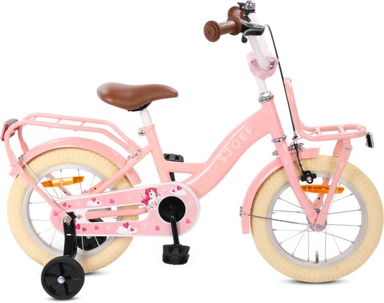 SJOEF Classic Meisjesfiets 14 inch - Roze