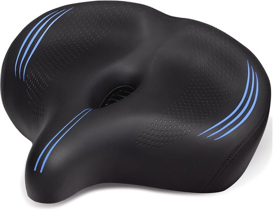Extra Groot Fietszadel voor Dames en Heren, Comfortabel, Extra