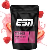 ESN Designer Whey Proteine Poeder, Strawberry, 1000 g, 33 Porties – Wei Eiwitshake, Eiwitsupplement, Spierherstel & Fitnessroutine