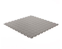 Rubbermagazijn | PVC kliktegel diamant | grijs | 50x50cm | Dikte 7mm | winkel | showroom | garage | prijs per stuk