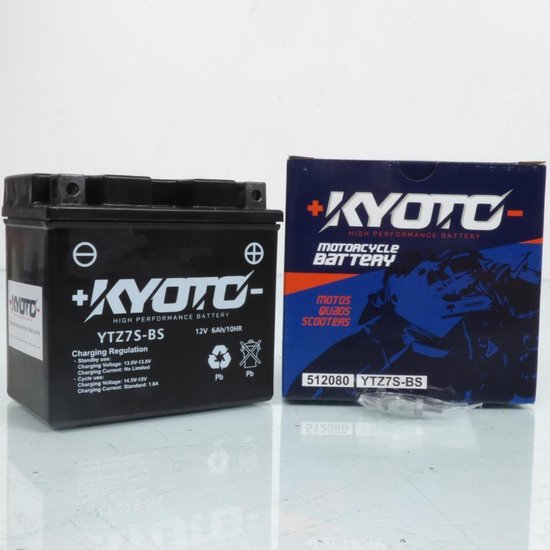 SLA Kyoto 12V 6Ah motoraccu YTZ7S-BS onderhoudsvrij voor Honda 250 CMX Rebel 1996-2000