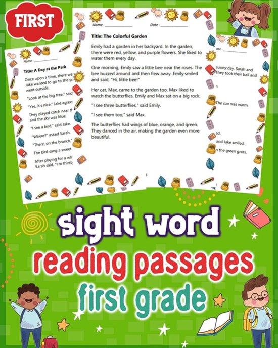 Sight Word Reading Passages for First Grade - cover