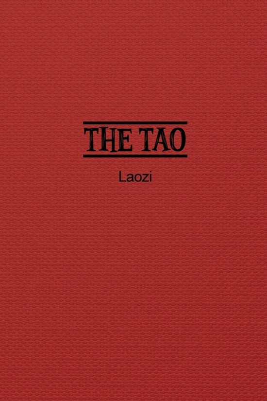 Rood boek met de tekst 'THE TAO' en 'Laozi'.