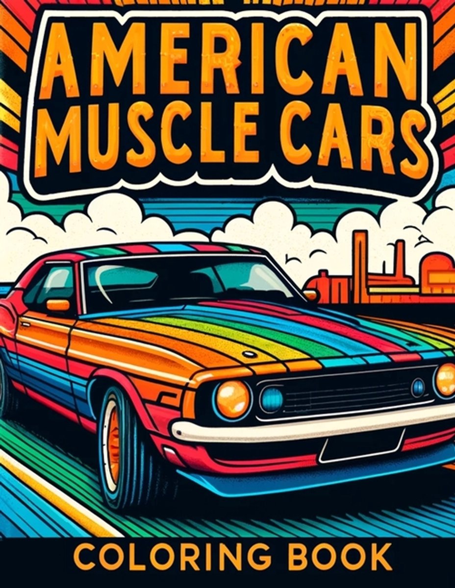 American Muscle Cars Coloring Book van Derek Rodriguez Art