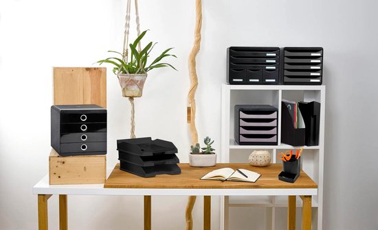 Exacompta Pot à crayons mini octo Ecoblack - Noir - 675014D