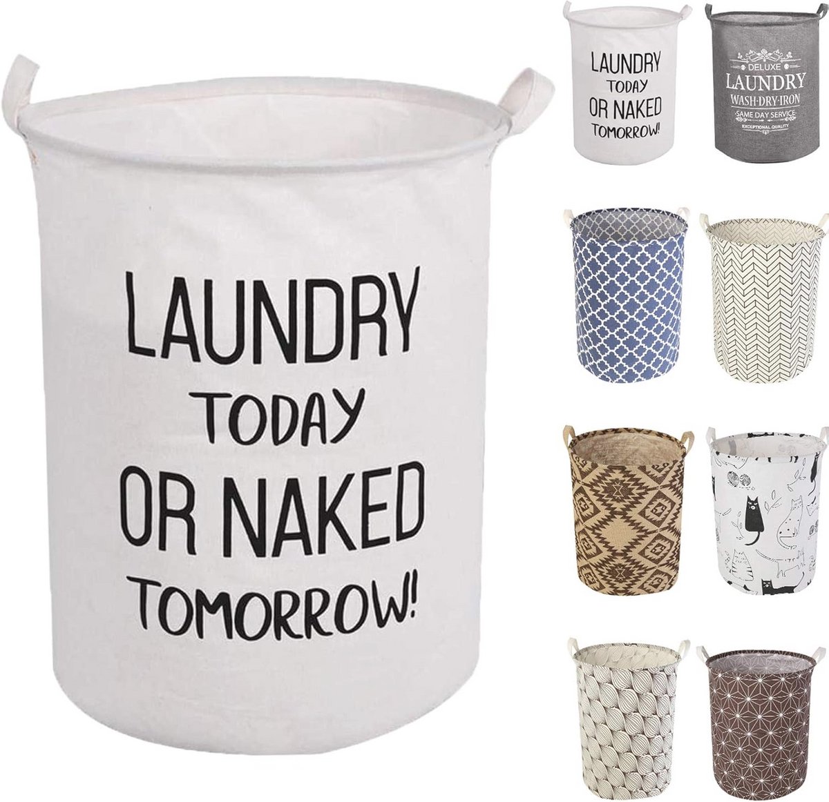 Goedkoopste Inklapbare Waterdichte Wasmand - 50 cm Rond Katoen en Linnen