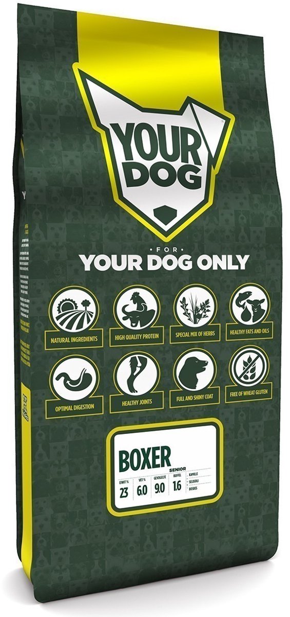 Yourdog Yourdog Boxer Rasspecifiek Senior Hondenvoer 12kg | Hondenbrokken