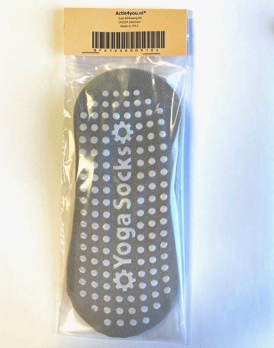 Actie4you® - Yoga sokken Antislip - Pilates sokken - yoga kleding - Dames - One Size - Grijs van Actie4you — afbeelding 5