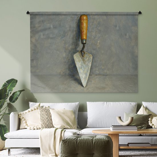 Wandkleed 120x90 cm - Wanddoek Troffel - Verf - Gereedschap - Wandtapijt - Wandkleden