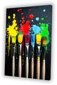 Kleur, Abstracte kunst, Kwasten, Geel, rood, blauw, groen, zwart