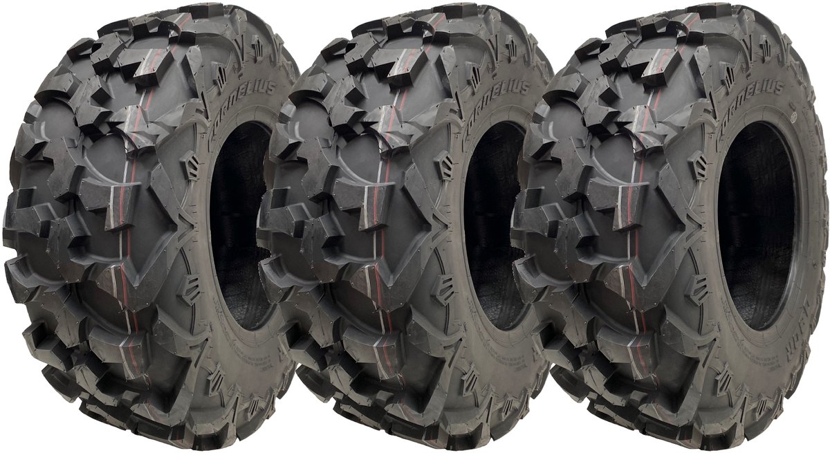 26x9.00R12 (225/75R12) 6-laags ATV-banden OBOR Cornelius 66J, goedgekeurd voor de openbare weg (set van 3)