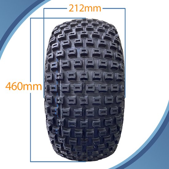 Pneu ATV à crampons 18x9.50-8 monté sur jante 4 crampons 100 mm PCD Wanda P322 (jeu de 2)