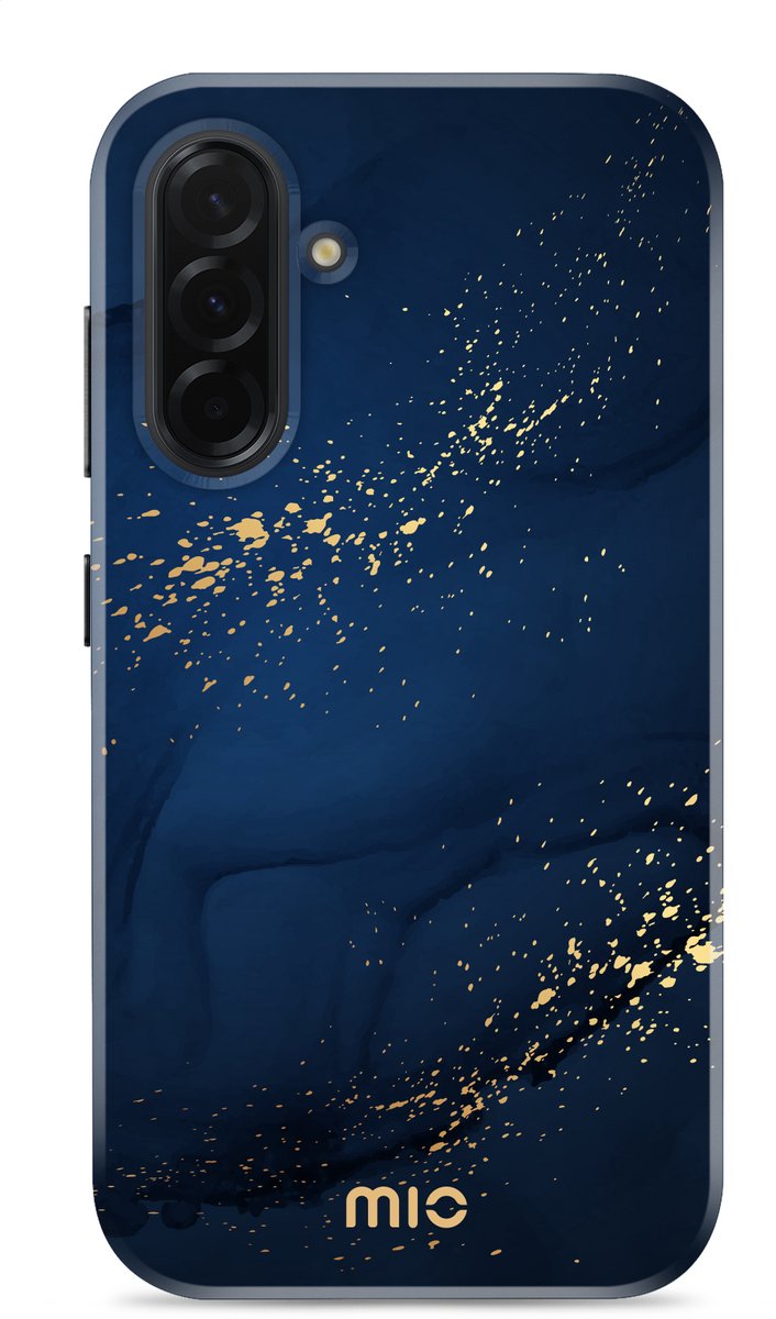 Mio by Mobilize Hoesje geschikt voor Samsung Galaxy A56 MagSafe Telefoonhoesje Hardcase | Mio by Mobilize Backcover | Geschikt voor MagSafe | Geschikt voor Draadloos Opladen met Magnetische Ring | Geschikt voor MagSafe Case - Midnight Sparkle | Blauw