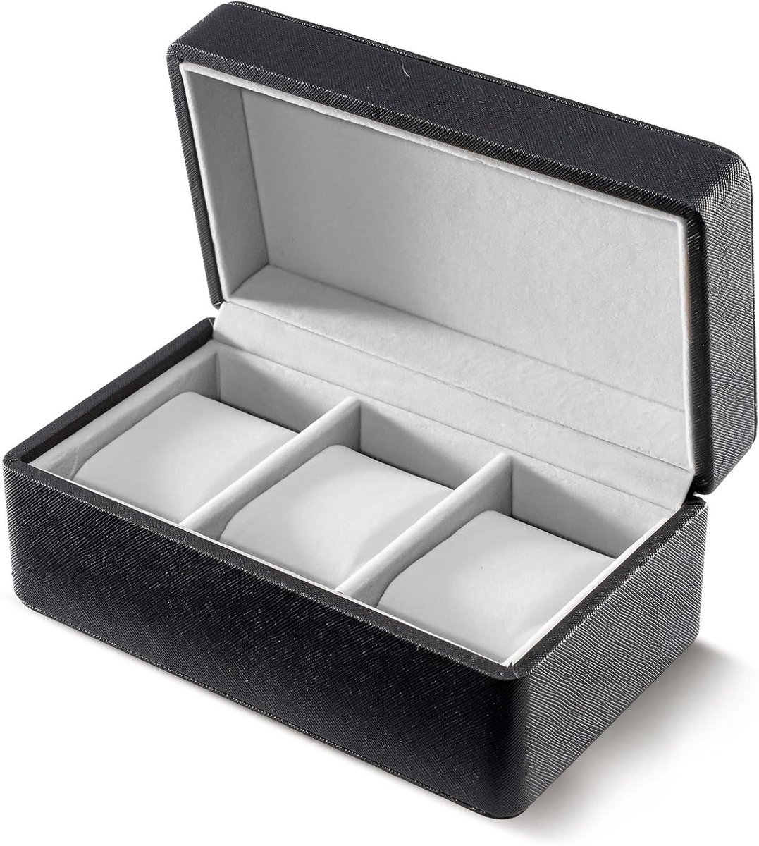 Horloge Travel Case voor Mannen en Vrouwen - 3-slots PU Lederen Box