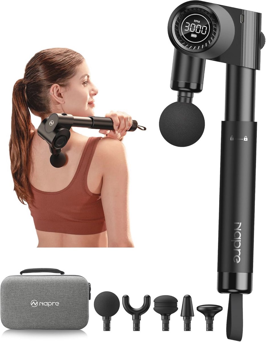 Vouwbare Massagepistool voor Diepe Spierverlichting - - Vouwbare - €205,55