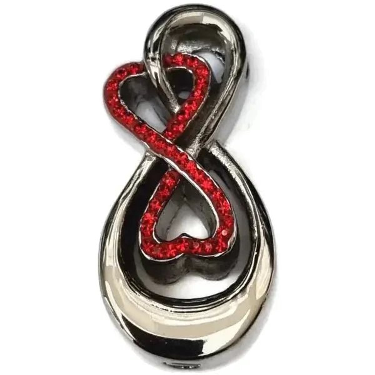 Aramat Jewels | Gedenkhangers | RVS Infinity Ashanger – Oneindig Teken Zilverkleurig Gedenksieraad | infinity-rood-zirkonia-4.7x2.8cm | |20mm | Staal | Volwassenen | Verkleurd niet