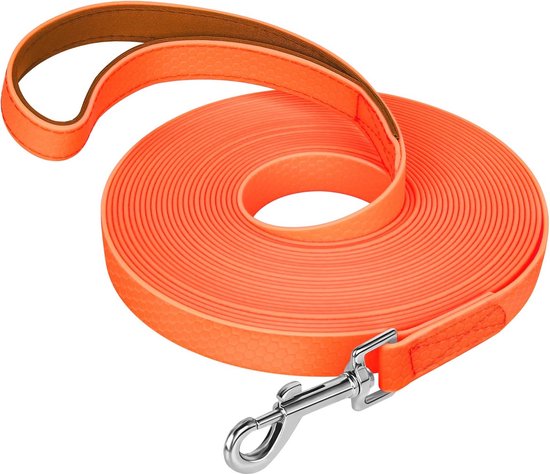 Total Pet Touwtrainingslijn voor honden - lange lijn hondenriem voor training terugroepactie en commando's op afstand met bedieningshendel (5 m