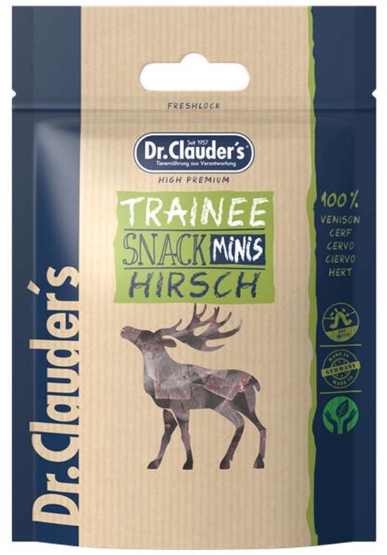 Dr Clauder's Hond - Trainee Snack Minis 10x80g - Herten