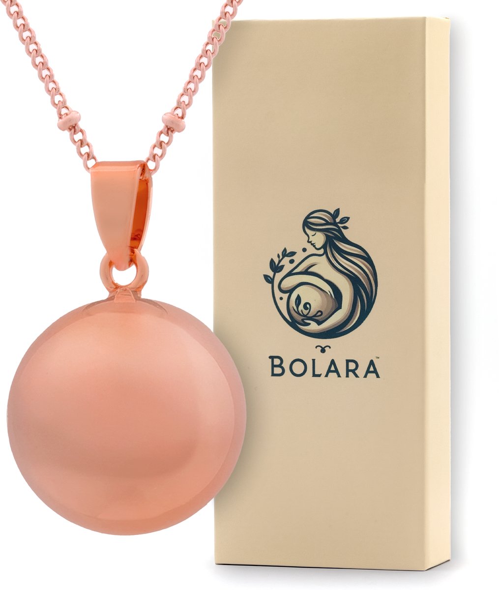 Bolara Zwangerschapsketting met Babybel - Rosé Goud - 110cm + 5cm verstelbaar - Babyshower cadeau voor aanstaande moeders