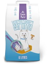 12 litres Easypets litière pour chat en bentonite blanche propre de qualité supérieure
