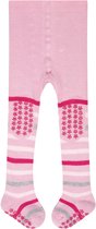 FALKE Multi Stripe Noppen op de zool katoen panty baby roze - maat 80-92
