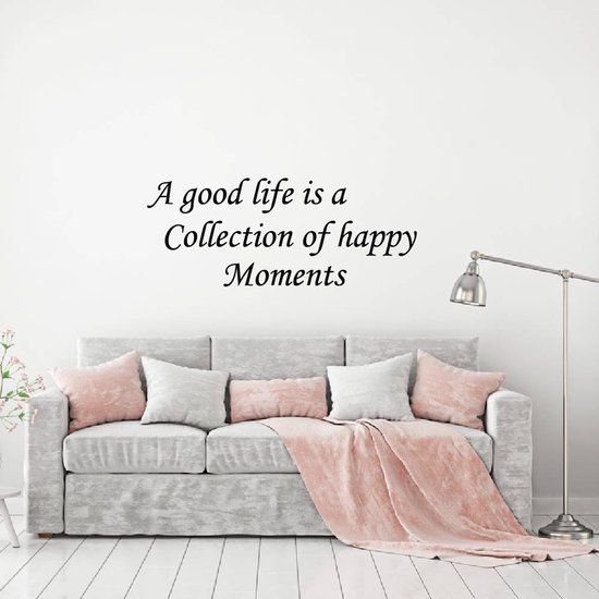 Sticker mural A Good Life - Argent - 80 x 32 cm - Muursticker4Sale