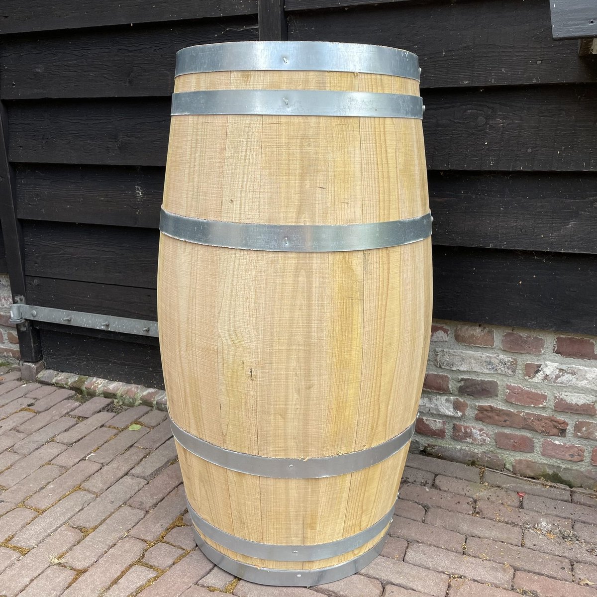 Sigaar Wijnvat / Regenton 160 Liter Kastanjehout - Deksel Vast