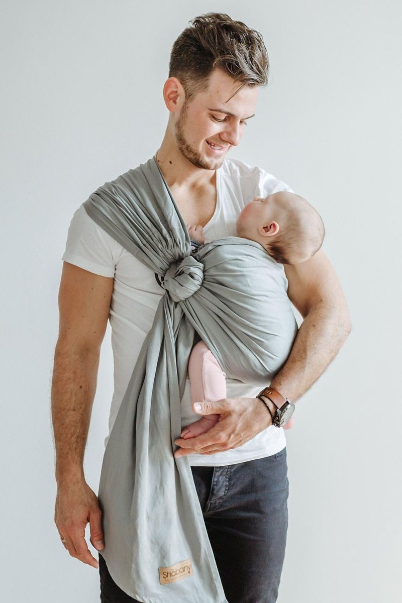 Ibenzoa® Biologische Draagdoek Ring Sling – 100% Biologisch Katoen KB A – Comfortabel Draagcomfort voor Baby en Ouderschap – foto 3