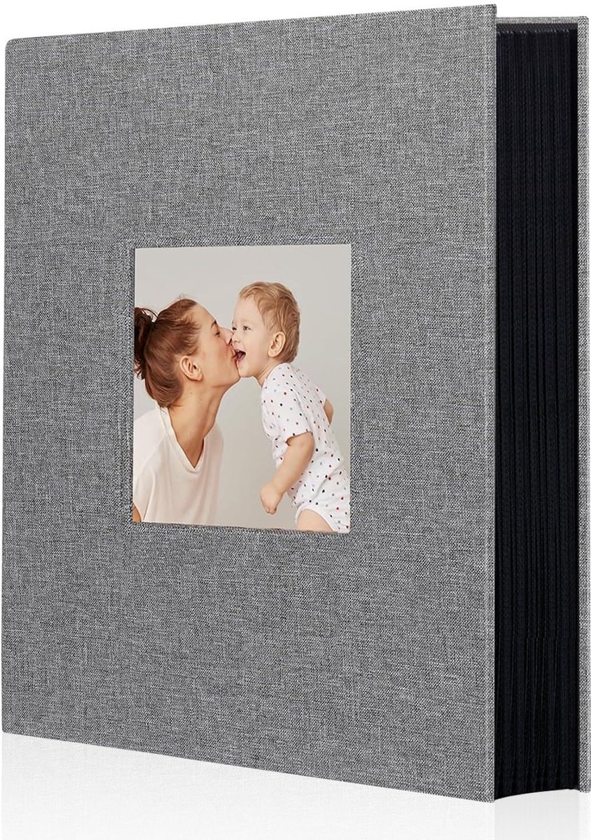 Ibenzoa® Hoogwaardig Linnen Fotoalbum met Ruime Capaciteit voor Kostbare Herinneringen
